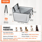 VEVOR Paaugstinātais auto sēdeklis suņiem līdz 18 kg, 600 x 500 x 190 mm, pelēks