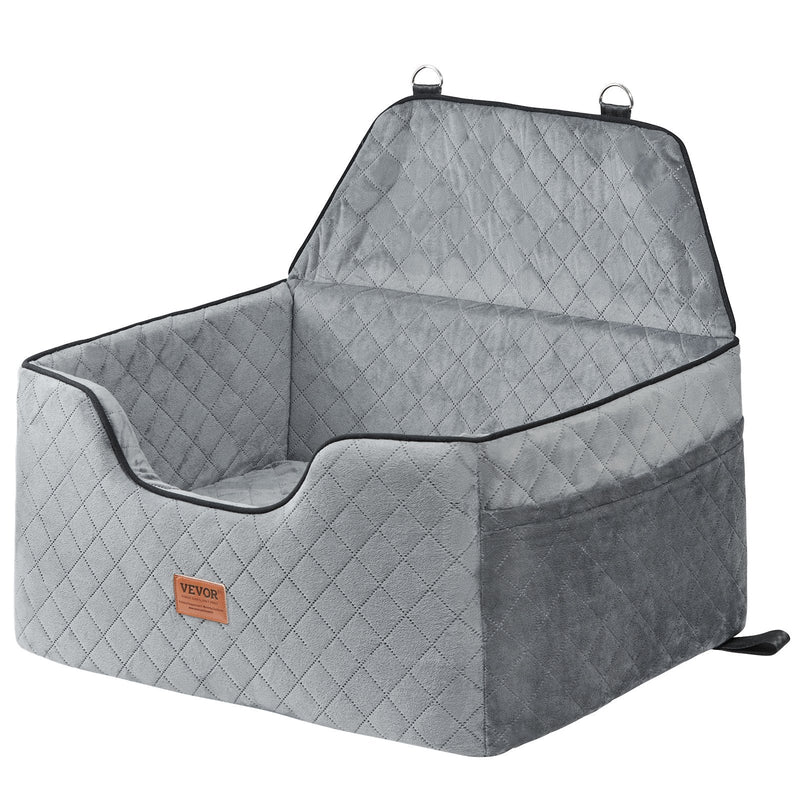 VEVOR Paaugstinātais auto sēdeklis suņiem līdz 25 kg, pelēks