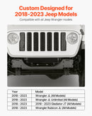 VEVOR Vinčas stiprinājums piekabes āķim Jeep Wrangler JL/JLU un Gladiator JT modeļiem (2018–2023), 2 montāžas atveres, pulverkrāsots tērauds, melns