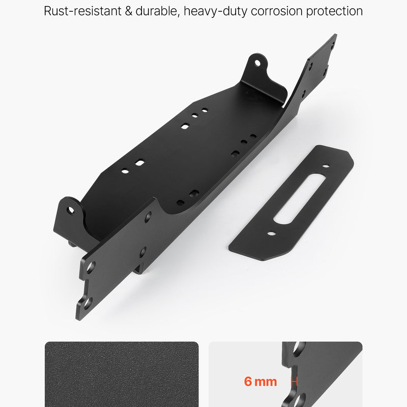 VEVOR Vinčas stiprinājums piekabes āķim Jeep Wrangler JL/JLU un Gladiator JT modeļiem (2018–2023), 2 montāžas atveres, pulverkrāsots tērauds, melns