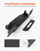 VEVOR Vinčas stiprinājums piekabes āķim Jeep Wrangler JL/JLU un Gladiator JT modeļiem (2018–2023), 2 montāžas atveres, pulverkrāsots tērauds, melns