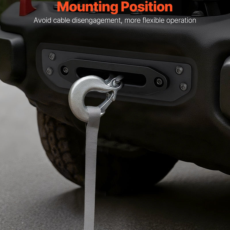 VEVOR Vinčas stiprinājums piekabes āķim Jeep Wrangler JL/JLU un Gladiator JT modeļiem (2018–2023), 2 montāžas atveres, pulverkrāsots tērauds, melns