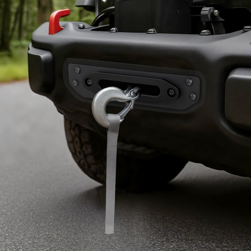 VEVOR Vinčas stiprinājums piekabes āķim Jeep Wrangler JL/JLU un Gladiator JT modeļiem (2018–2023), 2 montāžas atveres, pulverkrāsots tērauds, melns