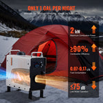 220V un 12V 2KW VEVOR dīzeļa gaisa sildītājs 2.2L baka Bluetooth APP tālvadības pults lietošanai ārpus telpām