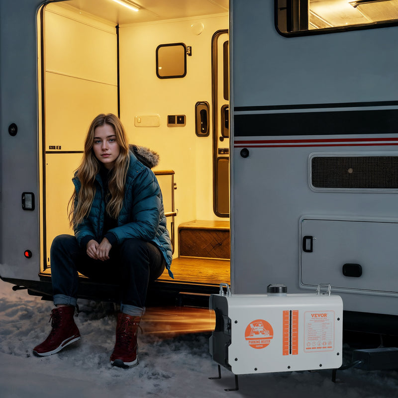 220V un 12V 8KW VEVOR dīzeļa gaisa sildītājs  Bluetooth APP tālvadības pults lietošanai ārpus telpām