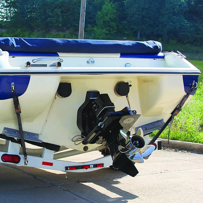 VEVOR automātiskās sprūdrata nostiprināšanas siksnas, 5.08 cm x 1.22 m, ar drošības slēdzeni un S-āķiem, 2 gab., 680 kg pārraušanas izturība, treileriem, transportlīdzekļiem un laivām