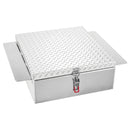 VEVOR kravas kastes instrumentu kaste, izturīga alumīnija instrumentu kaste ar rievotu (diamond plate) vāku, slodze līdz 100 kg, ar slēdzeni, piemērota pikapiem, kravas auto kastēm, kemperiem un piekabēm, 770 × 610 × 230 mm, sudraba krāsā.