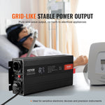 VEVOR puhta siinuslaine inverter 3000 W DC12V AC230V inverter LCD, kaugjuhtimispult, CE
