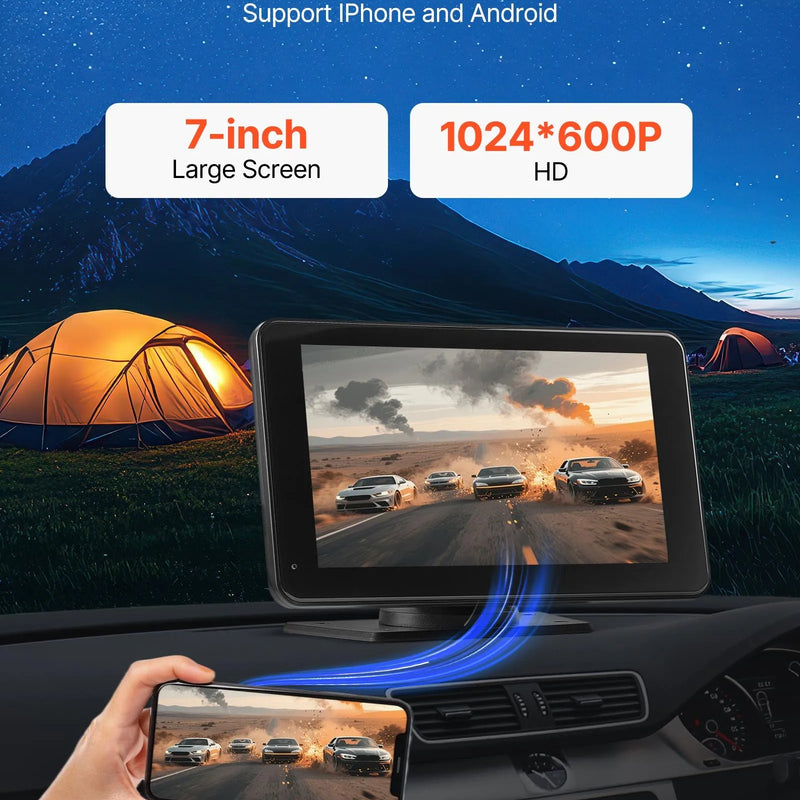 Automašīnas 17,8 cm skārienekrāna radio ar Apple CarPlay, Android Auto un atpakaļskata kameru