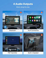 Auto multimeediasüsteem 9-tollise (228,6 mm) puuteekraaniga, Apple CarPlay, Android Auto ja tahavaatekaameraga.