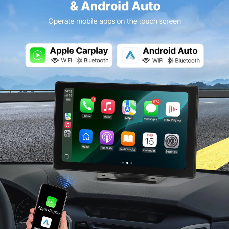 Auto multivides sistēma ar 22,9 cm skārienekrānu, Apple CarPlay, Android Auto, priekšējo/aizmugurējo kameru