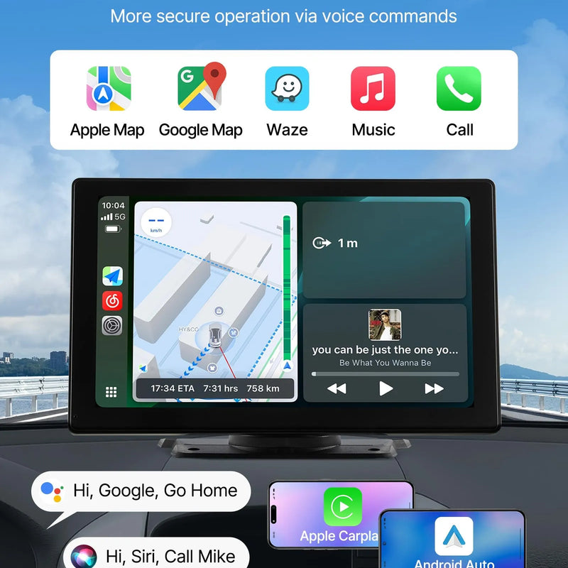 Auto multivides sistēma ar 22,9 cm skārienekrānu, Apple CarPlay, Android Auto, priekšējo/aizmugurējo kameru