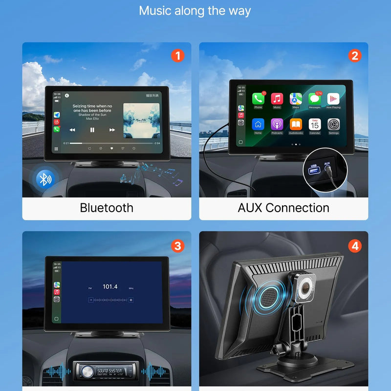 Auto multivides sistēma ar 22,9 cm skārienekrānu, Apple CarPlay, Android Auto, priekšējo/aizmugurējo kameru