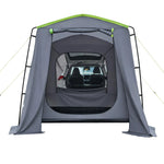VEVOR liela SUV telts 5–9 personām, 3,23 x 2,44 m visu sezonu bagāžnieka telts ar ventilējamu durvju paneli un sieta logiem, PU3000 mm ūdensizturīga divējādas lietošanas auto aizmugures durvju telts kempingam un pārgājieniem