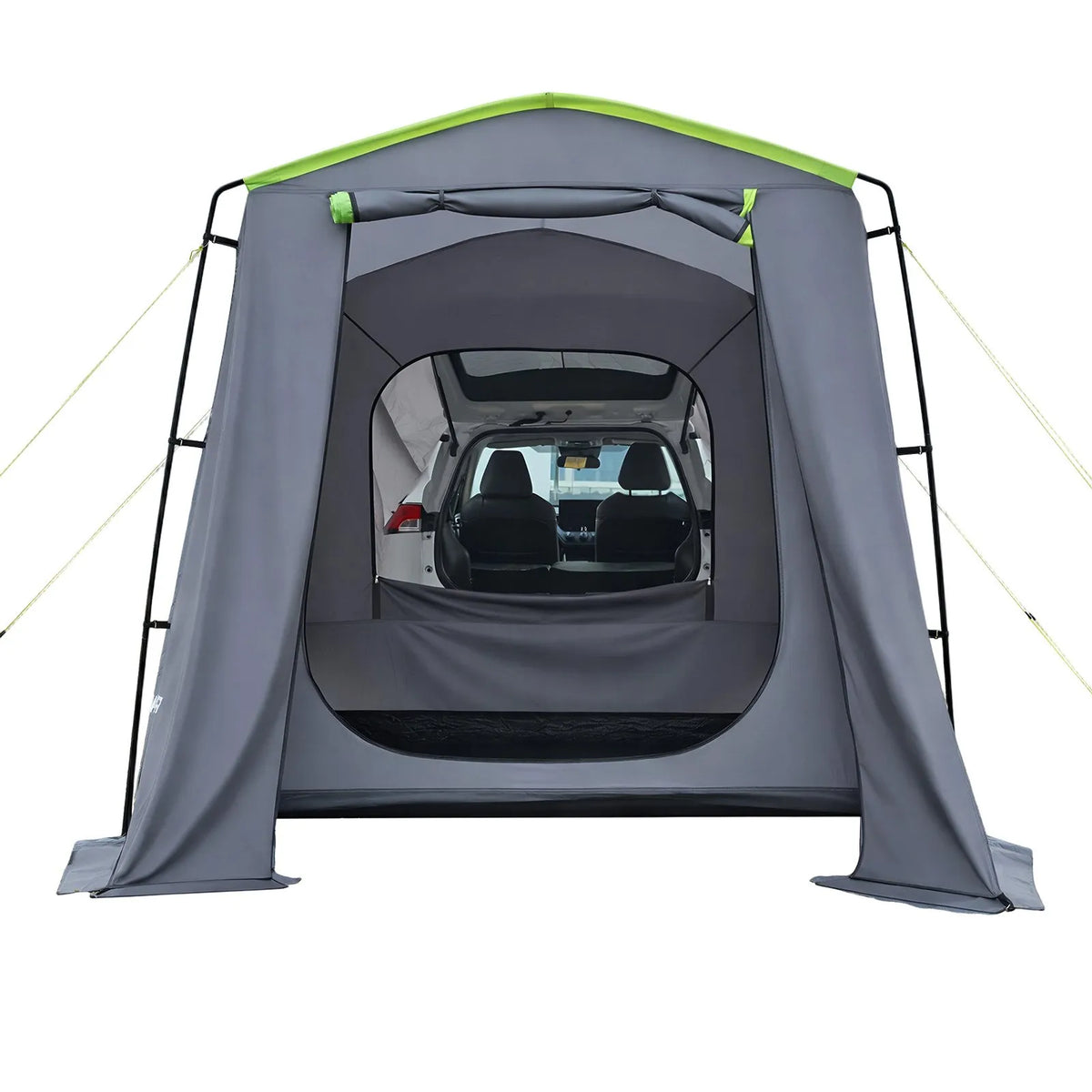 VEVOR liela SUV telts 5–9 personām, 3,23 x 2,44 m visu sezonu bagāžnieka telts ar ventilējamu durvju paneli un sieta logiem, PU3000 mm ūdensizturīga divējādas lietošanas auto aizmugures durvju telts kempingam un pārgājieniem