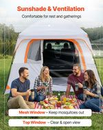 VEVOR SUV Tent for 6 People, 3.05 × 2.74 m, 3-season roof rack tent with ventilated doors and mesh windows, PU 2000 mm water resistance, dual-purpose, suitable for camping and hiking