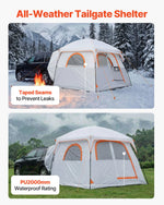 VEVOR SUV Tent for 6 People, 3.05 × 2.74 m, 3-season roof rack tent with ventilated doors and mesh windows, PU 2000 mm water resistance, dual-purpose, suitable for camping and hiking