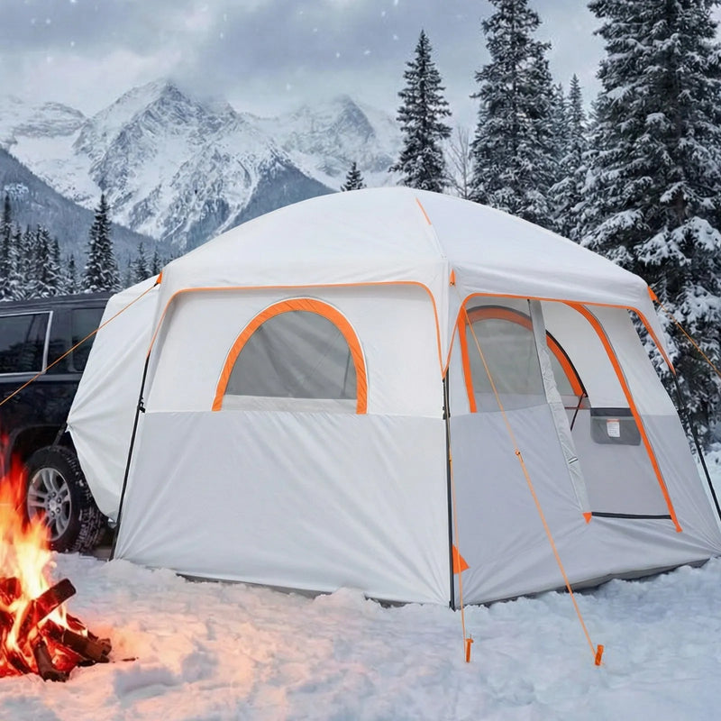 VEVOR SUV telts 6 personām 3,05 × 2,74 m, 3 sezonu bagāžnieka telts ar ventilējamām durvīm un sieta logiem, PU2000 mm ūdensizturība, divējāda lietošana, piemērota kempingam un pārgājieniem