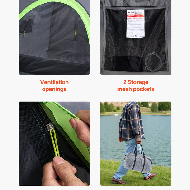 VEVOR Truck Tent 152-158 см, водонепроницаемая (PU2000) палатка для кемпинга на базе пикапа, подходит для 2-3 человек