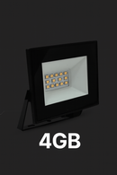 4Gab. 10W(850Lm) LED prožektors, V-TAC, IP65, melns, neitrāli balta gaisma 4000K