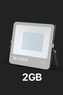 2.GAB. 200W(27000Lm) LED prožektors bez kustību sensora, V-TAC, IP65, melns, auksti balta gaisma 6500K