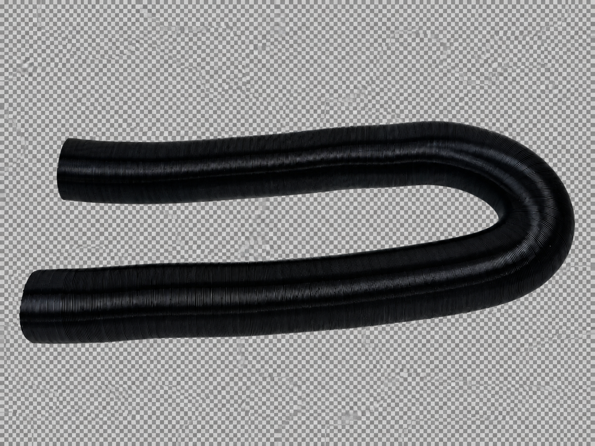 200cm Siltā gaisa caurule 60mm dīzeļa krāsniņām 2kW, melna (Vevor un līdzīgiem dīzeļsildītājiem)