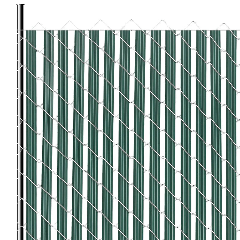 Metāla sieta žoga privātuma lameles ar vienu sienu, 152 cm augstam žogam, ar apakšējo fiksāciju