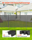 Metāla sieta žoga privātuma lameles ar vienu sienu, 183 cm augstam žogam, ar apakšējo fiksāciju