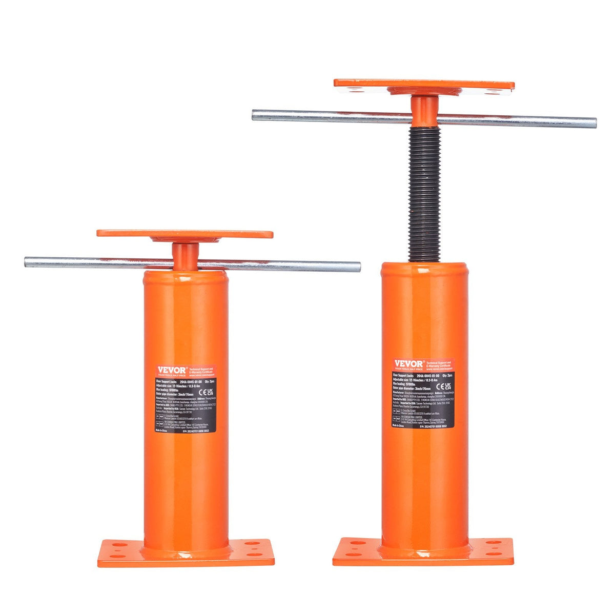 VEVOR 2 gabali regulējami grīdas pacēlāji mājas grīdas izlīdzināšanai, pacelšanas augstums 304,8-406,4 mm