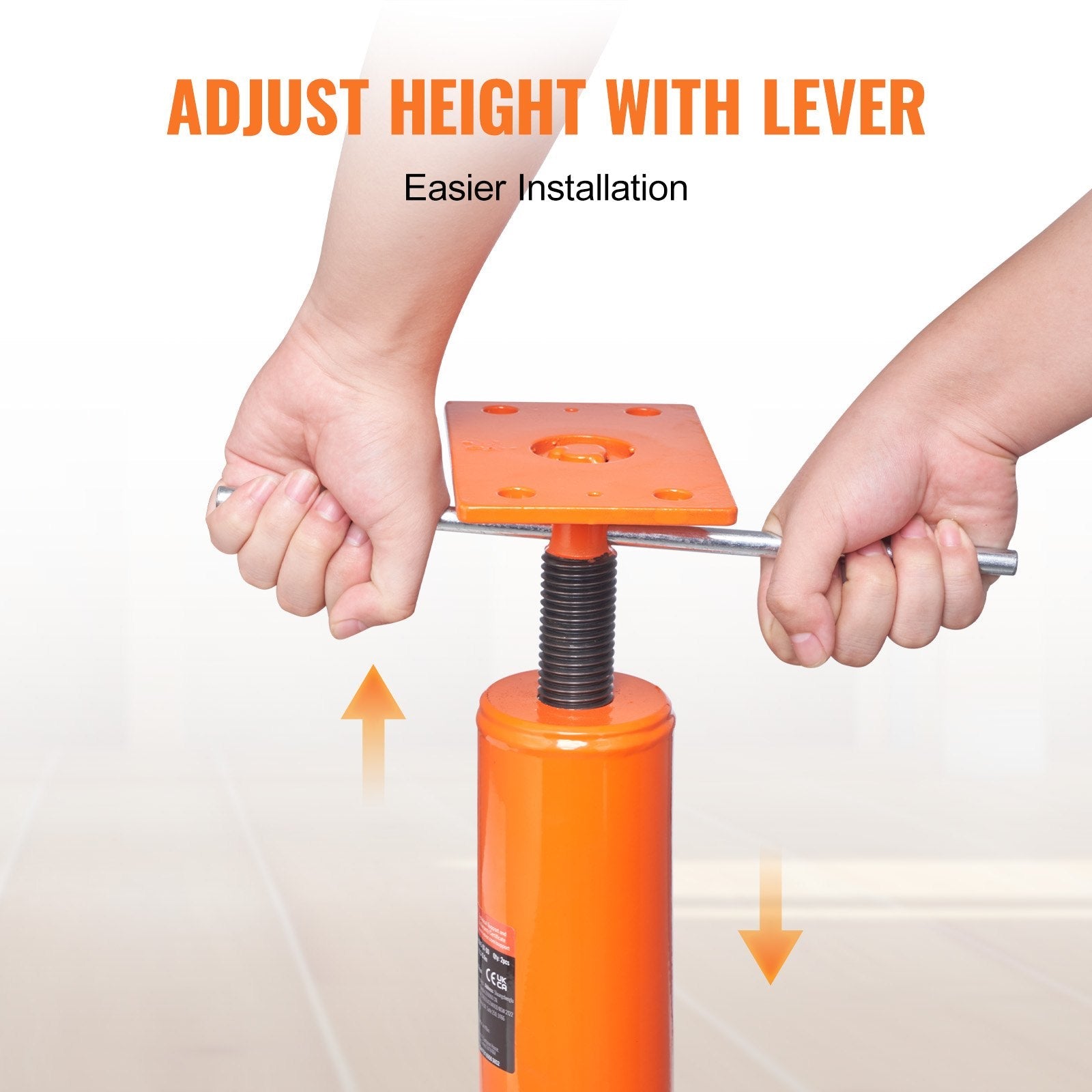 VEVOR Regulējams grīdas domkrats mājas grīdas izlīdzināšanai, pacelšanas augstums 30,48–40,64 cm