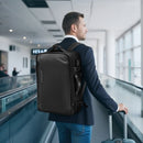 VEVOR 65 L vakuuma ceļojumu mugursoma ar paplašināmu vakuuma saspiešanas nodalījumu, TSA apstiprinātu slēdzeni, vairākiem kabatu un nodalījumu tipiem, ūdensizturīgu pārklājumu, piemērota kā rokas bagāža, melna
