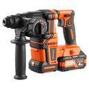 VEVOR 20 mm bezvadu rotācijas perforators SDS-Plus, 20 V akumulatora barošana, bezsuku motors, komplektā akumulators, lādētājs, 3 urbji, plakanais un smailais kalts, transportēšanas koferis, betonam