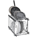 Divlīmeņu izvelkams plaukts pannām un vākiem, 30,5 cm, regulējams, tērauds