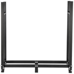 VEVOR malkas statīvs ar pārsegu un kamīna instrumentu komplektu, 1,83 m āra malkas turētājs, tērauda konstrukcija, kravnesība līdz 590 kg, melns statīvs malkas uzglabāšanai