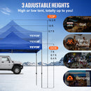 VEVOR  3 x 3 m Pop-Up Gazebo Nojume Regulējams augstums | Ērta uzstādīšana | Kompakta uzglabāšana, ar Noņemamām Sienām un Ratiņsomu, UV izturīga un ūdensnecaurlaidīga, piemērota ballītēm, dārzam un pagalmam, zila