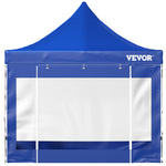 VEVOR  3 x 3 m Pop-Up Gazebo Nojume Regulējams augstums | Ērta uzstādīšana | Kompakta uzglabāšana, ar Noņemamām Sienām un Ratiņsomu, UV izturīga un ūdensnecaurlaidīga, piemērota ballītēm, dārzam un pagalmam, zila