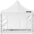VEVOR  3 x 3 m Pop-Up Gazebo Nojume Regulējams augstums | Ērta uzstādīšana | Kompakta uzglabāšana, ar Noņemamām Sienām un Ratiņsomu, UV izturīga un ūdensnecaurlaidīga, piemērota ballītēm, dārzam un pagalmam, balta