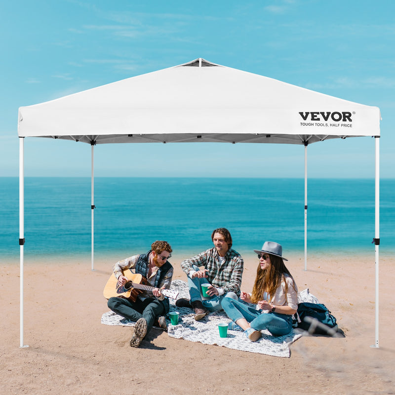 VEVOR Retractable awning 305 x 305 cm, with wheel storage bag and special accessories bag, white