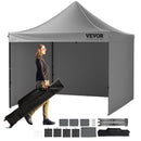 VEVOR Pop-up shed 3x3 m with side walls, dark grey
