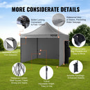 VEVOR Pop-up shed 3x3 m with side walls, dark grey