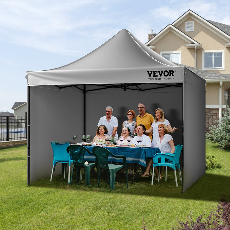 VEVOR Pop-up shed 3x3 m with side walls, dark grey