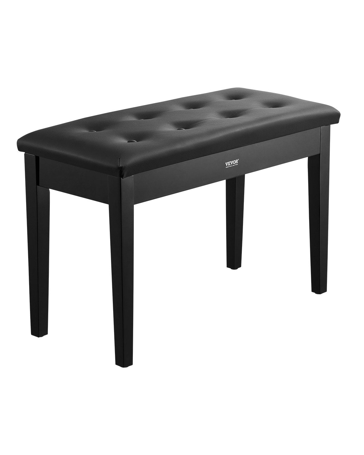 VEVOR duetu klavieru sols ar polsterētu sēdvirsmu un iebūvētu uzglabāšanas nodalījumu, koka konstrukcija, 750 × 355 × 490 mm