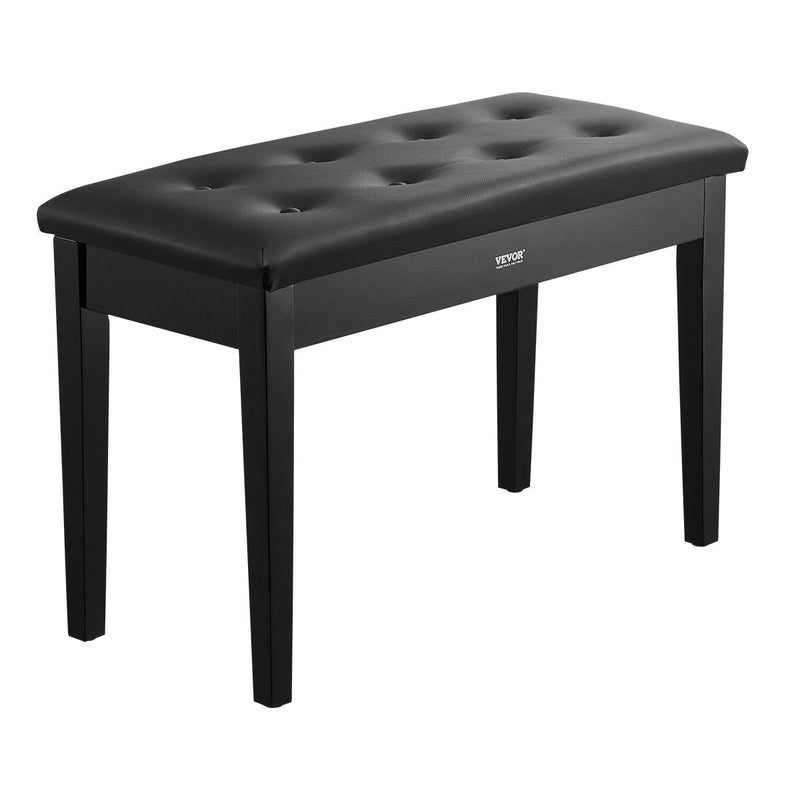 VEVOR duetu klavieru sols ar polsterētu sēdvirsmu un iebūvētu uzglabāšanas nodalījumu, koka konstrukcija, 750 × 355 × 490 mm
