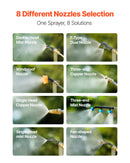 Akumulatora darbināms 15 l mugursomas smidzinātājs 0–6,2 bar, līdz 4 h darbībai zāliena un dārza kopšanai