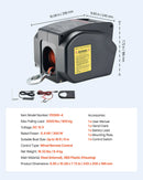 VEVOR elektriskā laivu vinča 12 V DC, 300 W, reversējama piekabes vinča laivām līdz 900 kg, ar ievelkšanas, izvilkšanas un brīvskrējiena režīmu, vadu pulti un rokas kloķi.