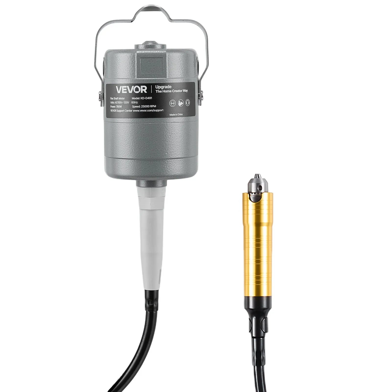VEVOR elastīgās vārpstas slīpmašīna, 780 W, 25 000 apgr./min elektrisks rotācijas instruments ar kājas pedāļa vadību, piekarināms gravieris/slīpmašīna ar 112 piederumu komplektu slīpēšanai, pulēšanai, apdarei un griešanai