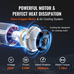 VEVOR electric hoist, 250 kg lifting capacity, 510 W, 220 V steel wire rope winch with wireless remote control, 12 m lifting height (single rope), pure copper motor, for garage, warehouse, factory