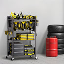 VEVOR 4 līmeņu instrumentu organizatora rati ar 68 kg slodzi, grīdas statīvs ar riteņiem urbju turētājam un stabilu uzglabāšanas plauktu, izturīgi rati darbnīcai un garāžai, melni