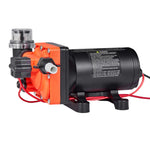 VEVOR kempera ūdens sūknis, 12 V DC, 18,9 l/min, 4 kameru pašuzsūcošs diafragmas sūknis ar automātisko spiediena slēdzi, maks. spiediens 4,8 bar, darbība pēc pieprasījuma kemperiem, karavānām, laivām, jahtām un automazgāšanai