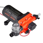 VEVOR kempera ūdens sūknis, 12 V DC, 18,9 l/min, 4 kameru pašuzsūcošs diafragmas sūknis ar automātisko spiediena slēdzi, maks. spiediens 4,8 bar, darbība pēc pieprasījuma kemperiem, karavānām, laivām, jahtām un automazgāšanai
